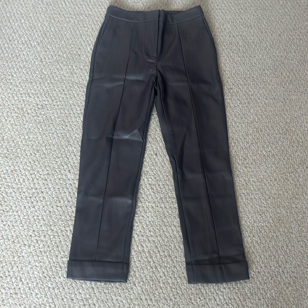 NWT Ann Taylor Grey Leather Pants